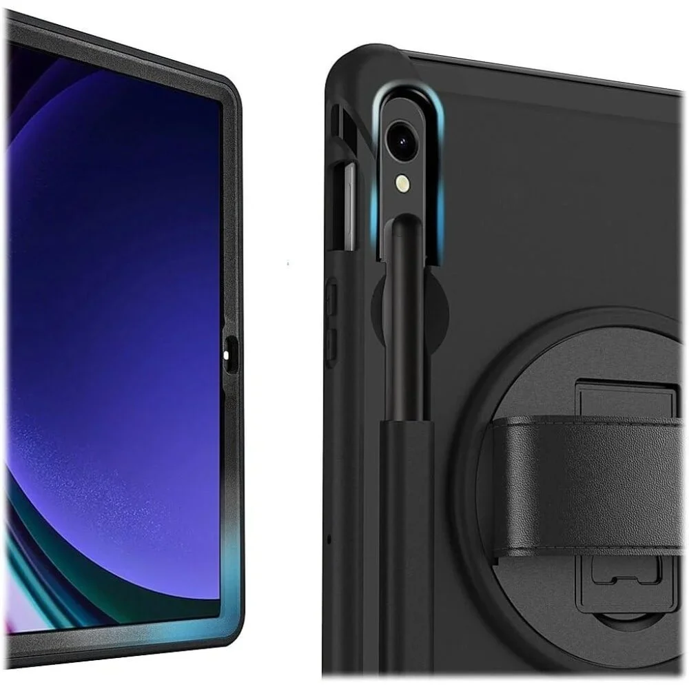 SaharaCase Protection Hand Strap Case for Samsung Galaxy Tab S9+ / S10+ -‎ Black